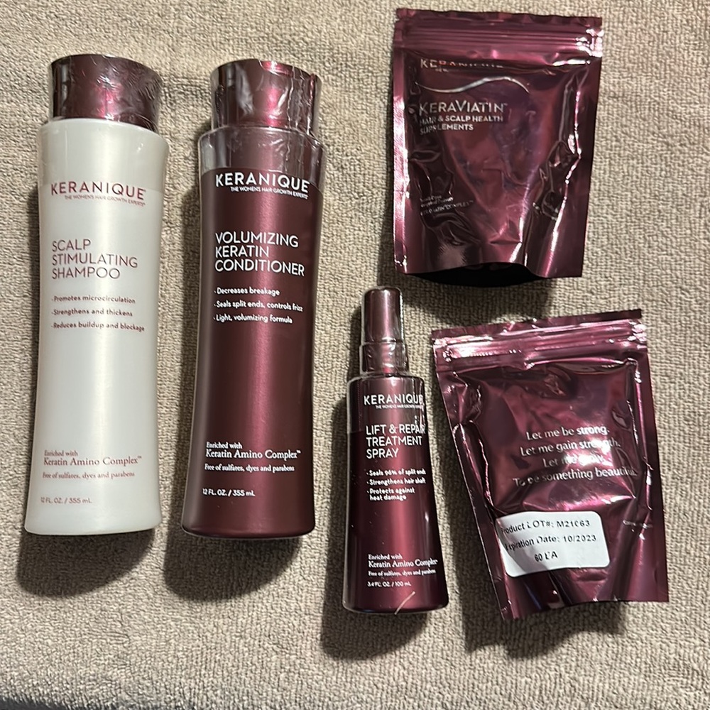 Keranique Shampoo/Conditioner Set 2 hair scalp health supplement spray treatment